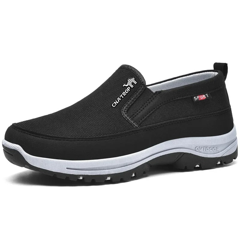 Men's Orthopedic Slip-On Walking Shoes with Arch Support & Cushioned Sole for Plantar Fasciitis Relief, All-Day Comfort Sneakers for