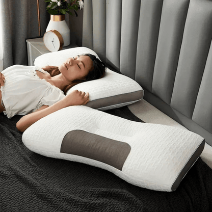Orthopedic Neck Pillow for Spine Alignment and Pain Relief – Adjustable Memory Foam Sleep Pillow for Side, Back and Stomach Sleepers