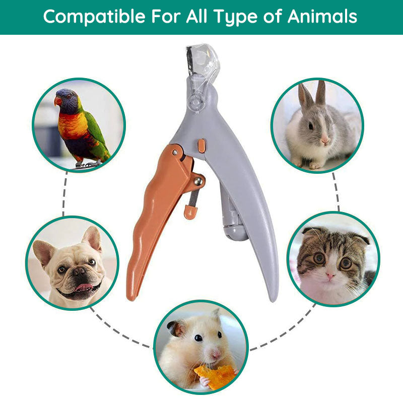 LED Pet Nail Clippers with Safety Guard for Dogs & Cats – Illuminated Trimmer for Small to Large Breeds