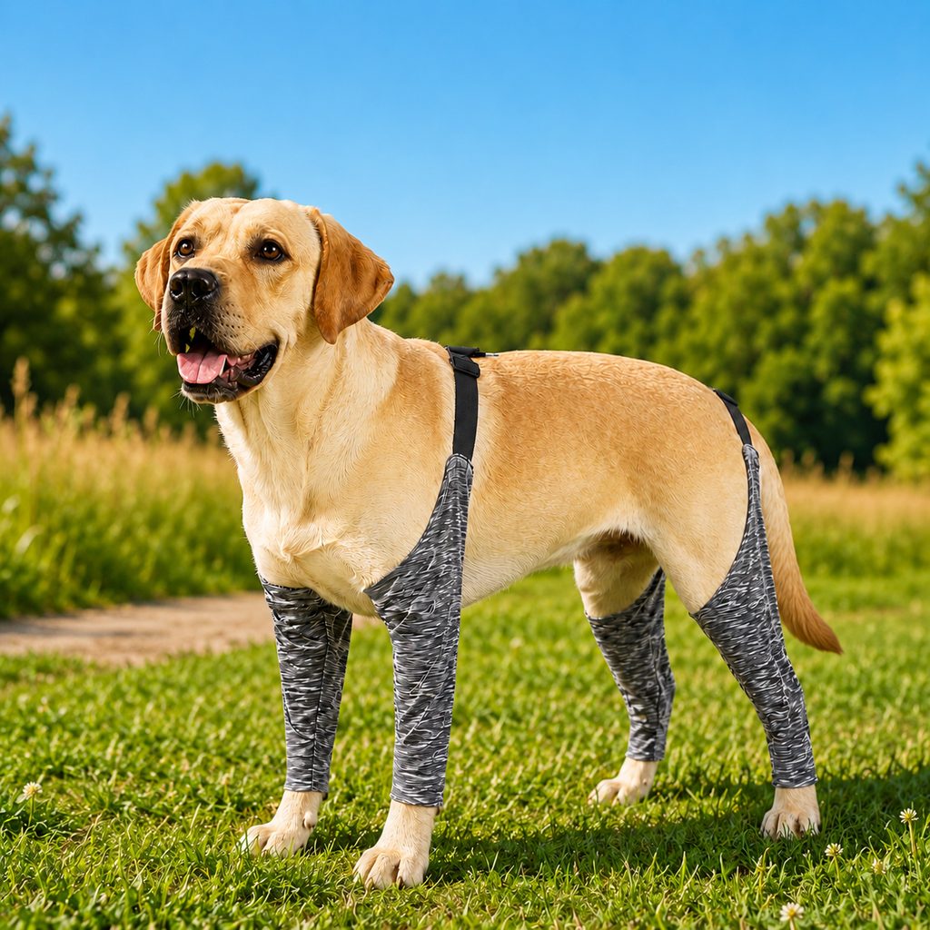 Ortekor 4-Leg Outdoor Dog Sleeves for Walks - Helps Keep Legs Cleaner