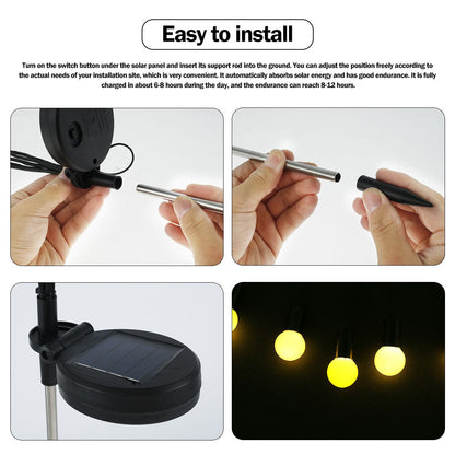 Solar-Powered Garden Stake Lights with Firefly LED Effect – IP65 Weather-Resistant Decorative Pathway Lighting for Yards, Flower Beds &