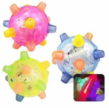 Motion-Activated Dog Toy Ball with LED Lights and Sounds for Indoor Play and Exercise