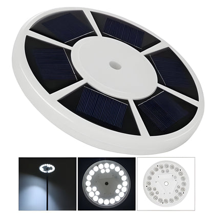 Éclairage solaire automatique pour mât de drapeau, du crépuscule à l'aube, 26 LED, 700 lumens, étanche, pour jardin, cour et usage résidentiel