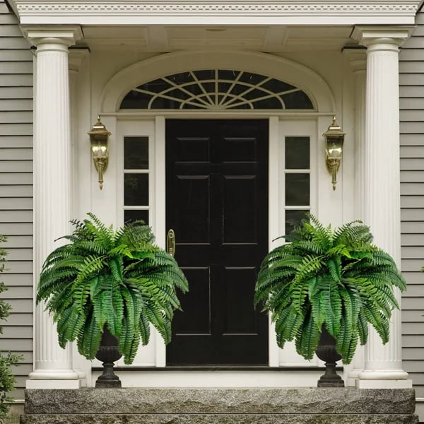 Hanging Faux Fern Plant Set – UV-Proof Outdoor Greenery 18-Piece Waterproof Vine Bundle for Patio Pergola Fence Garden Porch Decor Indoor