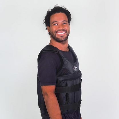 Adjustable Weighted Vest for Strength Training & Cardio Up to 110 lb Load Capacity with Removable Weight Plates for CrossFit Running