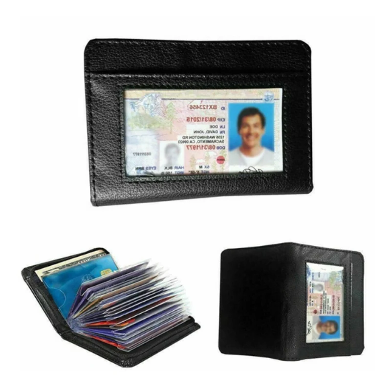 RFID-Blocking Zip Wallet with 36-Card Capacity for Women & Men – Leather-Look Travel Organizer