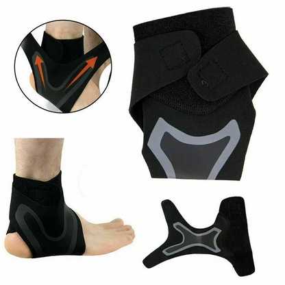 Chevillère de compression ajustable avec maintien enveloppant pour fasciite plantaire, entorses et tendinites