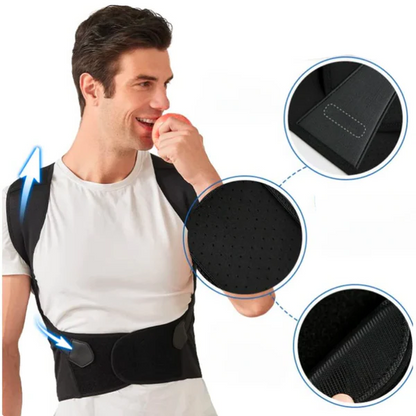 Posture Corrector Brace for Upper Back Shoulder Support – Adjustable Corrective Alignment Harness for Men Women Slouching Relief Spinal