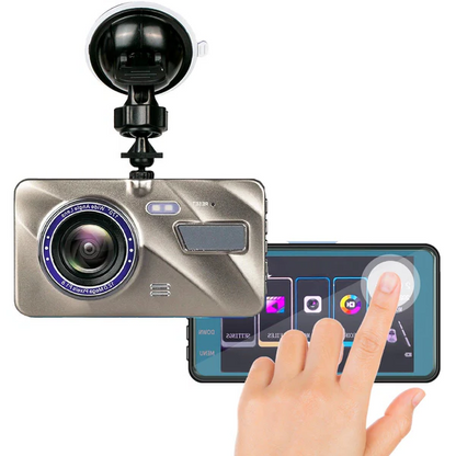 Dual Camera Car Recorder Front Rear 1080p HD Wide Angle Dashboard Video System Night Vision Parking Monitor Motion Sensor Loop Recording