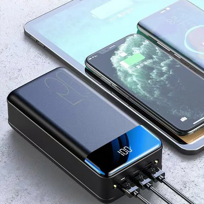 Compact LED Display Battery Bank Multi-Port Fast Charger for Phones Tablets Electronics Travel Emergency Backup