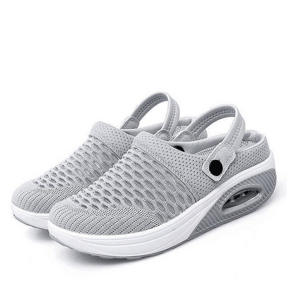 Women's Air Cushion Walking Sneakers with Orthopedic Support for Plantar Fasciitis Relief & Posture Correction