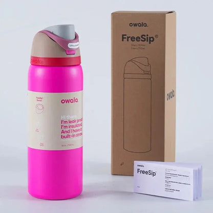 24 oz Insulated Stainless Steel Water Bottle with Dual-Sip Lid and Carry Handle for Sports, Gym, Hiking & Everyday Hydration