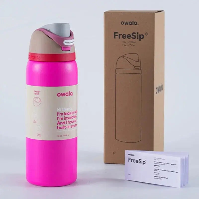 24 oz Insulated Stainless Steel Water Bottle with Dual-Sip Lid and Carry Handle for Sports, Gym, Hiking & Everyday Hydration