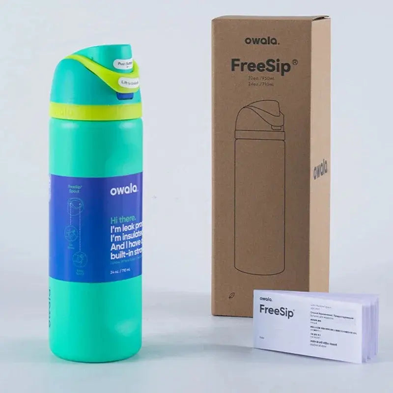 24 oz Insulated Stainless Steel Water Bottle with Dual-Sip Lid and Carry Handle for Sports, Gym, Hiking & Everyday Hydration