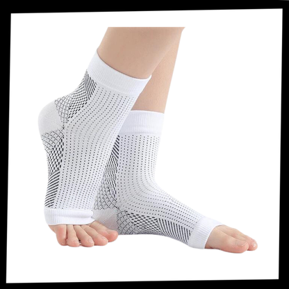Open-Toe Compression Socks for Nerve Pain & Plantar Fasciitis Relief - Therapeutic Arch Support Foot Sleeves for Circulation & Heel Pain