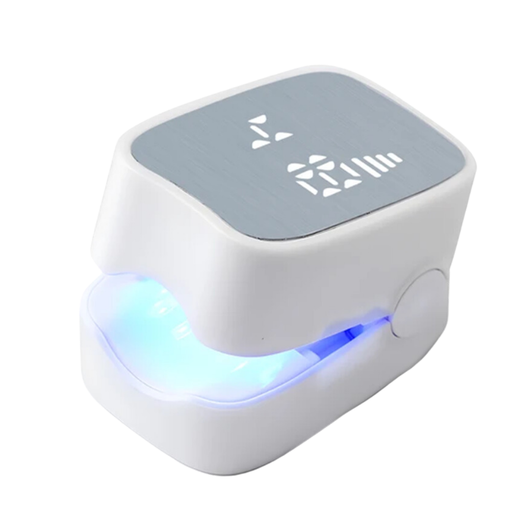 Appareil de luminothérapie rechargeable pour le soin des ongles, double mode LED bleue et traitement au laser froid, utilisation quotidienne portable de 7 minutes pour les ongles d'orteils et
