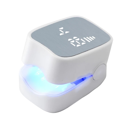 Appareil de luminothérapie rechargeable pour le soin des ongles, double mode LED bleue et traitement au laser froid, utilisation quotidienne portable de 7 minutes pour les ongles d'orteils et
