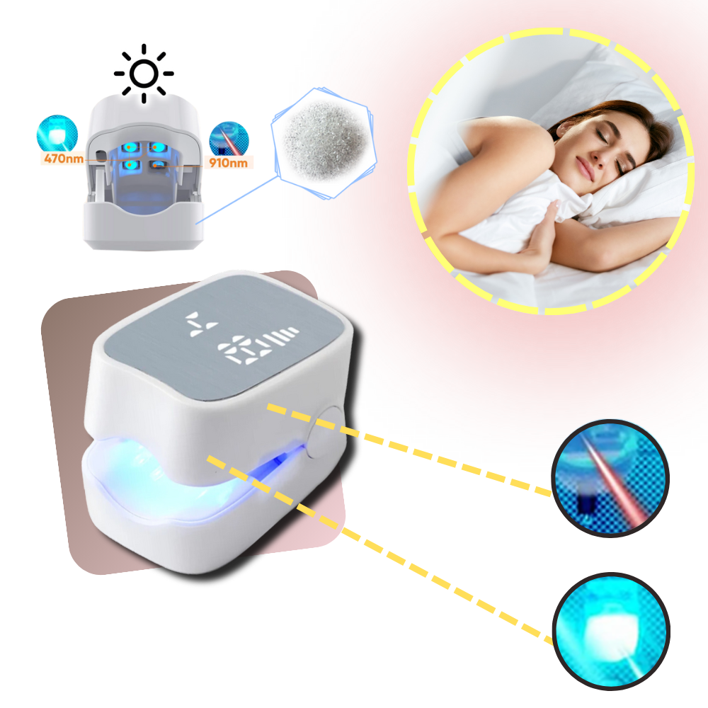 Appareil de luminothérapie rechargeable pour le soin des ongles, double mode LED bleue et traitement au laser froid, utilisation quotidienne portable de 7 minutes pour les ongles d'orteils et