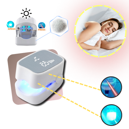 Appareil de luminothérapie rechargeable pour le soin des ongles, double mode LED bleue et traitement au laser froid, utilisation quotidienne portable de 7 minutes pour les ongles d'orteils et