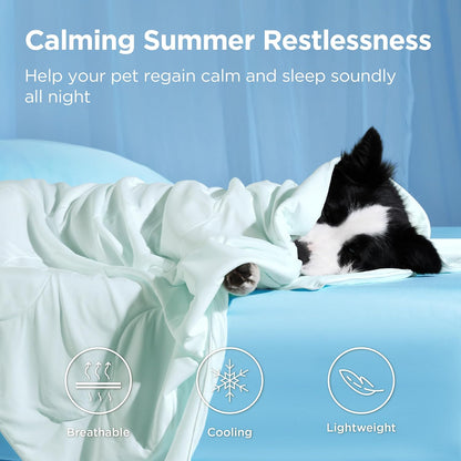 Cozy Paws | Couverture rafraîchissante pour grands chiens avec garnissage respirant Air-Core | Tapis pour chien léger et lavable pour le confort estival