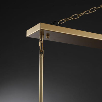 Linear Crystal Chandelier 49-60 Inch X-Frame Dining Room Ceiling Light Brass Nickel Bronze Kitchen Island