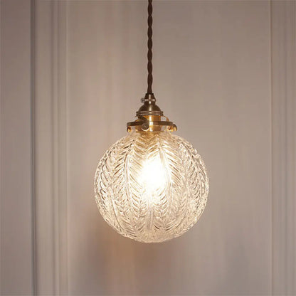 Industrial Glass Globe Pendant Light Fixture Clear Sphere Hanging Lamp Dining Room Kitchen Island Ceiling Lighting E26 Socket