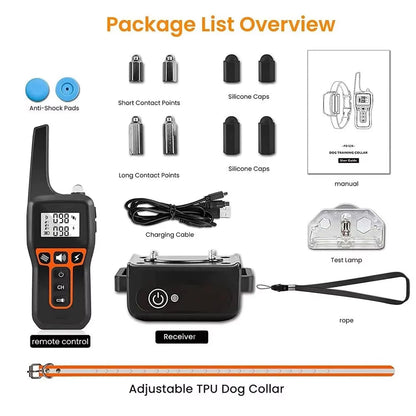 Remote Dog Training Collar with 3 Correction Modes, 3280 ft Range, Waterproof Rechargeable E-Collar for Small to Large Dogs 4-120 lbs