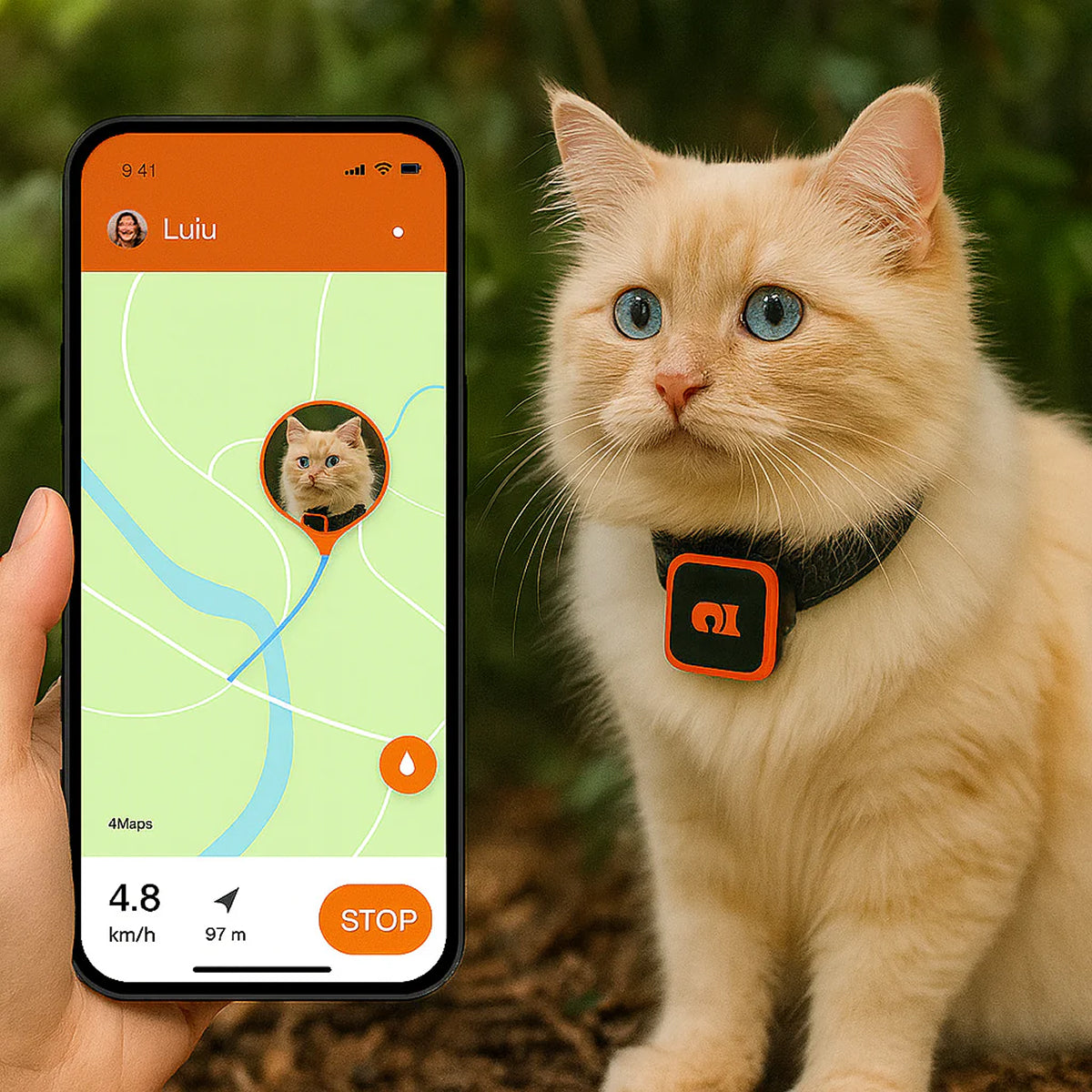 Real-Time Cat & Dog Location Monitor with Geo-Fence Alerts – Lightweight Wearable Pet Finder for Indoor & Outdoor Safety
