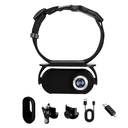 HD Pet Camera Collar for Cats – 1080P Video Recording with 4-Hour Battery & Wide-Angle Lens