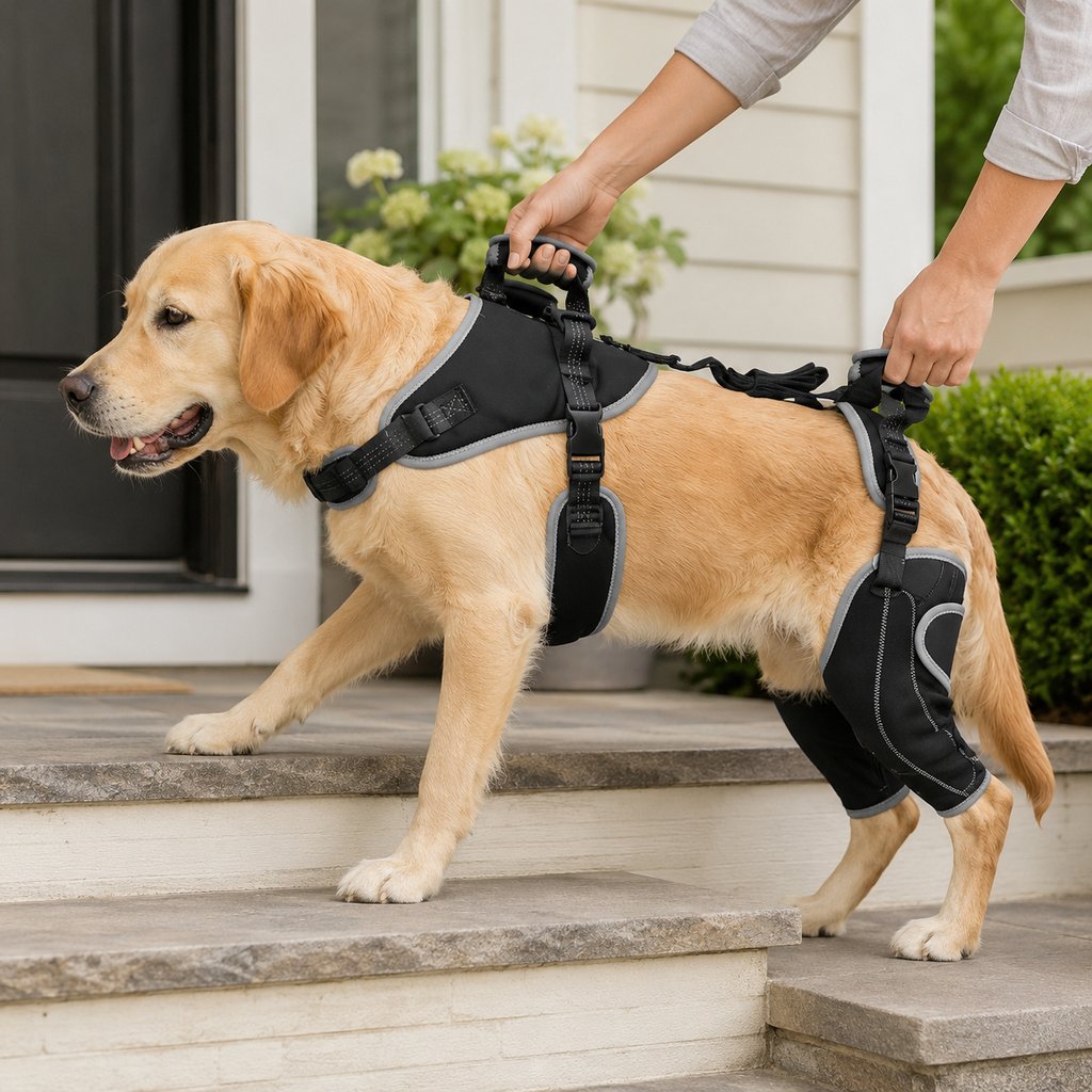 Ortekor Full-Body Dog Lift Harness with Dual Rear-Leg Support - Easier Standing, Stairs & Car Entry