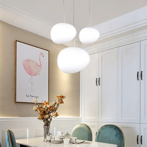 Frosted Glass Globe Ceiling Fixture with Adjustable Cord for Dining Room Kitchen Island Bedroom Hallway Overhead Lighting Modern Iron Accent