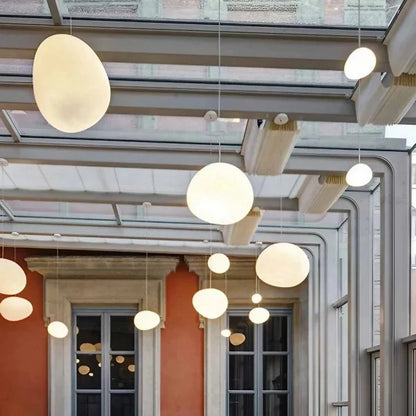 Frosted Glass Globe Ceiling Fixture with Adjustable Cord for Dining Room Kitchen Island Bedroom Hallway Overhead Lighting Modern Iron Accent