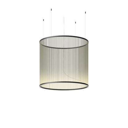 Clustered Drop Lights with Fabric Shades for Kitchen Islands & Dining Tables – Adjustable Cable Heights, Integrated LED, Warm or Cool White