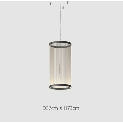 Clustered Drop Lights with Fabric Shades for Kitchen Islands & Dining Tables – Adjustable Cable Heights, Integrated LED, Warm or Cool White