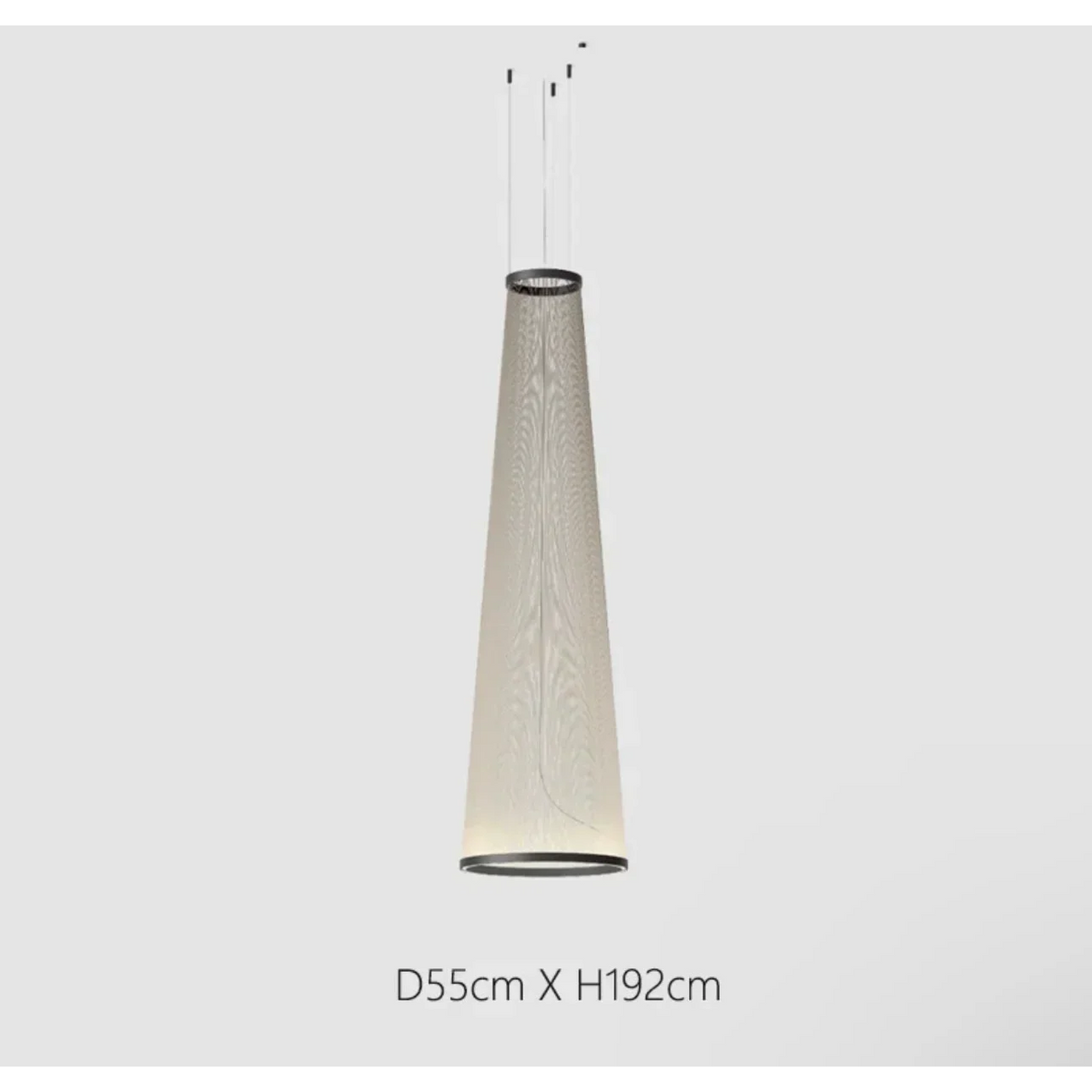 Lustre à abat-jour en tissu superposé avec LED intégrée pour salles à manger, îlots de cuisine et hauts plafonds | Suspension moderne à câbles réglables multi-niveaux