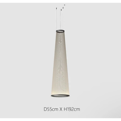 Lustre à abat-jour en tissu superposé avec LED intégrée pour salles à manger, îlots de cuisine et hauts plafonds | Suspension moderne à câbles réglables multi-niveaux