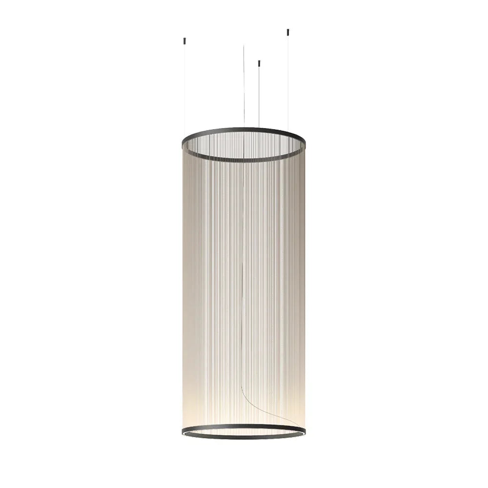 Clustered Drop Lights with Fabric Shades for Kitchen Islands & Dining Tables – Adjustable Cable Heights, Integrated LED, Warm or Cool White