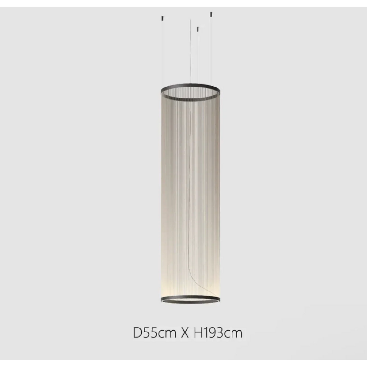 Lustre à abat-jour en tissu superposé avec LED intégrée pour salles à manger, îlots de cuisine et hauts plafonds | Suspension moderne à câbles réglables multi-niveaux