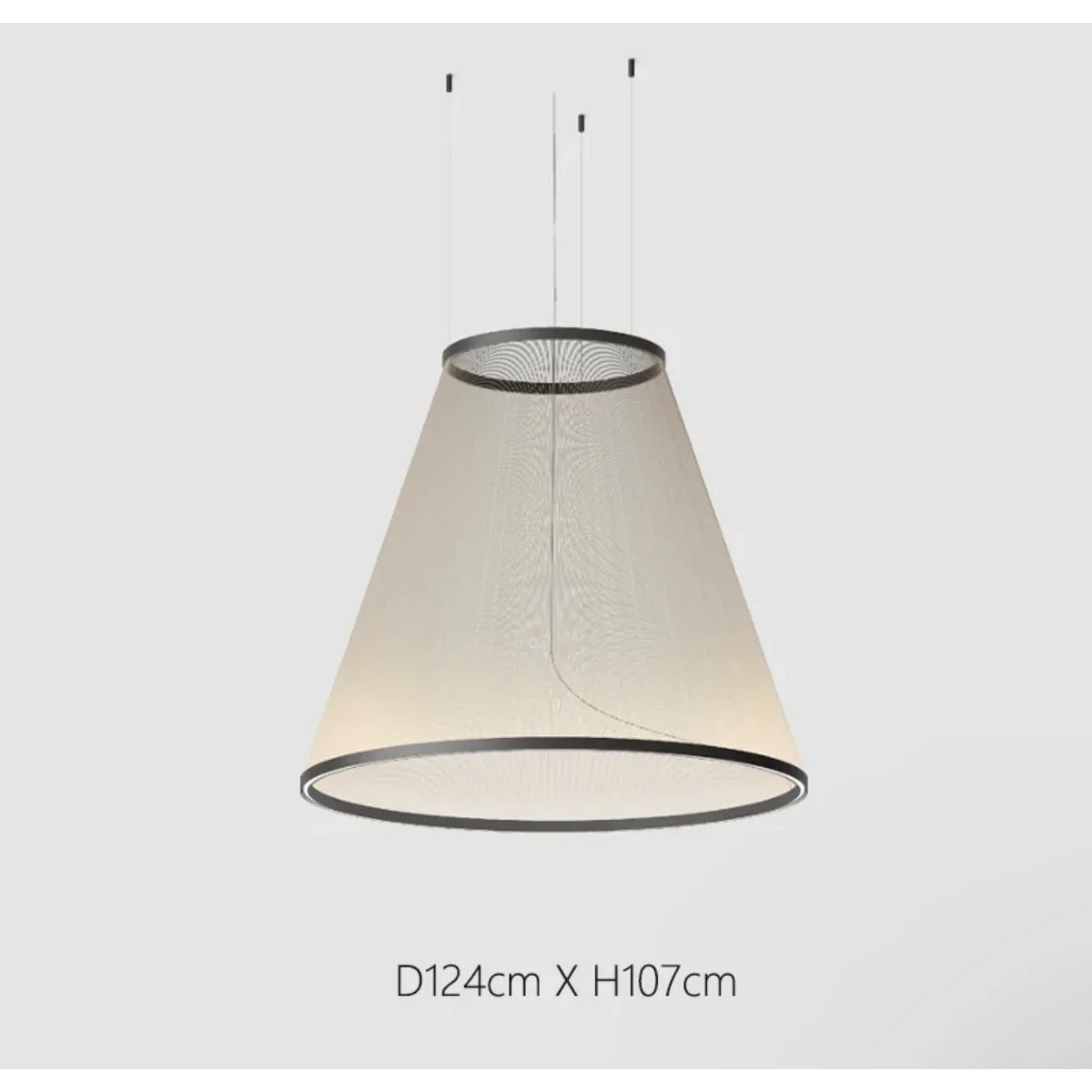 Clustered Drop Lights with Fabric Shades for Kitchen Islands & Dining Tables – Adjustable Cable Heights, Integrated LED, Warm or Cool White