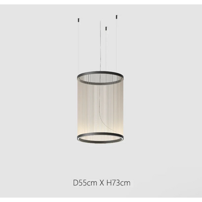 Clustered Drop Lights with Fabric Shades for Kitchen Islands & Dining Tables – Adjustable Cable Heights, Integrated LED, Warm or Cool White