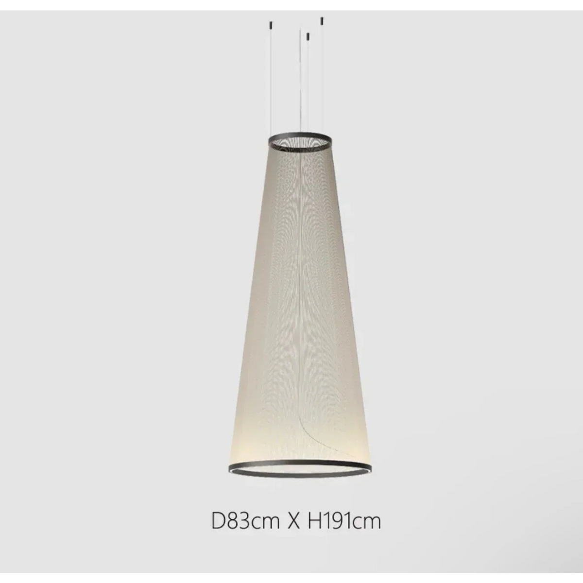 Lustre à abat-jour en tissu superposé avec LED intégrée pour salles à manger, îlots de cuisine et hauts plafonds | Suspension moderne à câbles réglables multi-niveaux