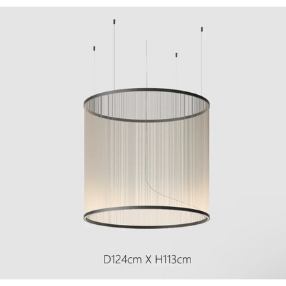 Clustered Drop Lights with Fabric Shades for Kitchen Islands & Dining Tables – Adjustable Cable Heights, Integrated LED, Warm or Cool White