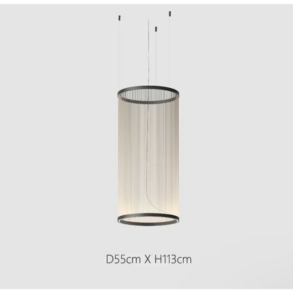 Clustered Drop Lights with Fabric Shades for Kitchen Islands & Dining Tables – Adjustable Cable Heights, Integrated LED, Warm or Cool White