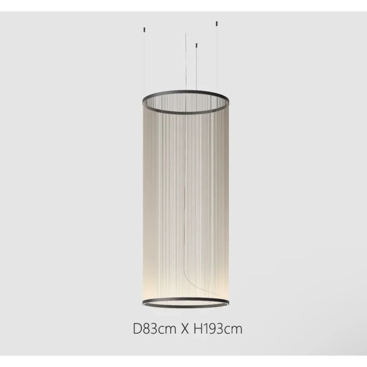 Lustre à abat-jour en tissu superposé avec LED intégrée pour salles à manger, îlots de cuisine et hauts plafonds | Suspension moderne à câbles réglables multi-niveaux