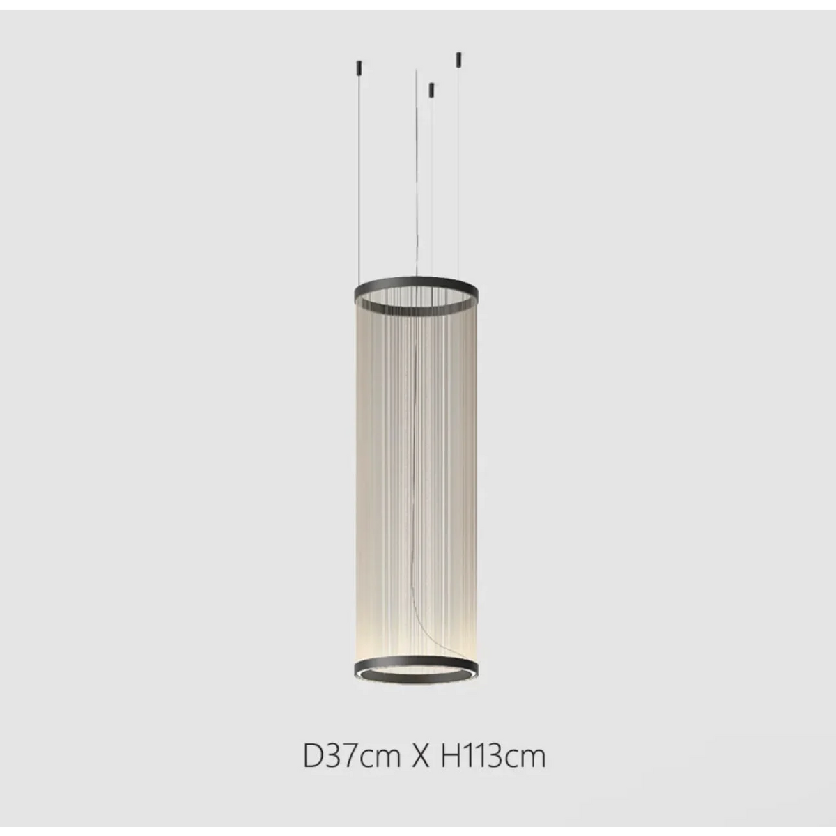 Lustre à abat-jour en tissu superposé avec LED intégrée pour salles à manger, îlots de cuisine et hauts plafonds | Suspension moderne à câbles réglables multi-niveaux