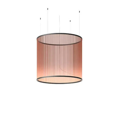 Lustre à abat-jour en tissu superposé avec LED intégrée pour salles à manger, îlots de cuisine et hauts plafonds | Suspension moderne à câbles réglables multi-niveaux