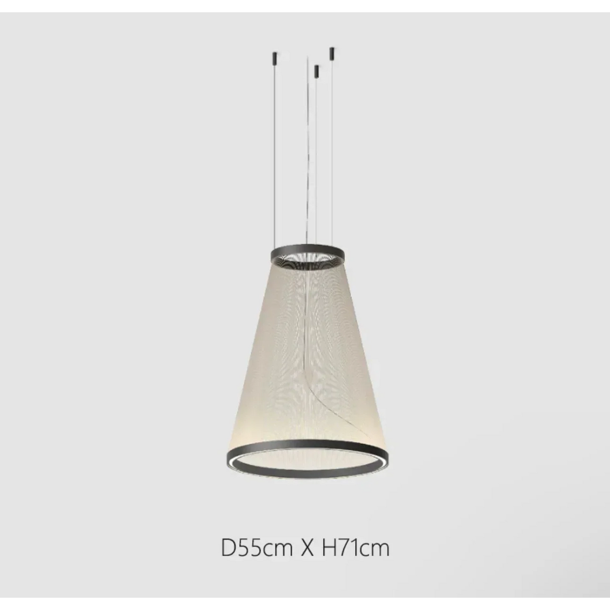 Clustered Drop Lights with Fabric Shades for Kitchen Islands & Dining Tables – Adjustable Cable Heights, Integrated LED, Warm or Cool White