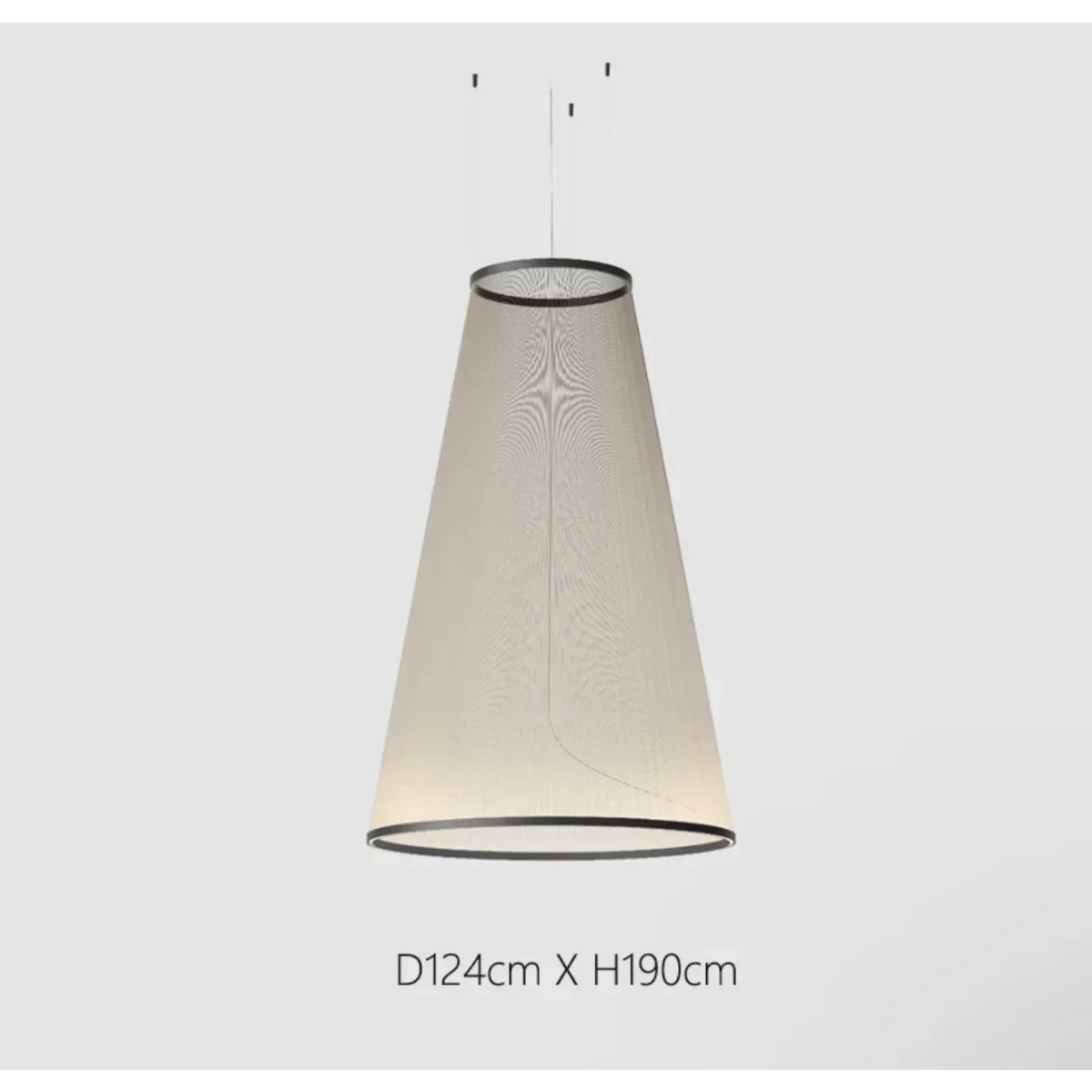 Lustre à abat-jour en tissu superposé avec LED intégrée pour salles à manger, îlots de cuisine et hauts plafonds | Suspension moderne à câbles réglables multi-niveaux
