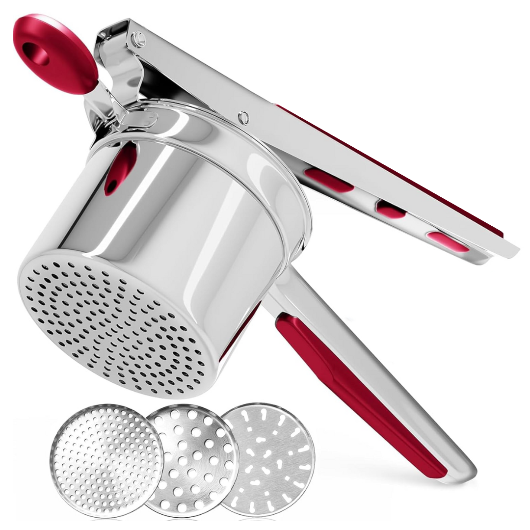 Stainless Steel Potato Masher for Smooth Creamy Results Kitchen Tool 15 oz Heavy Duty Design for Potatoes Vegetables Fruits