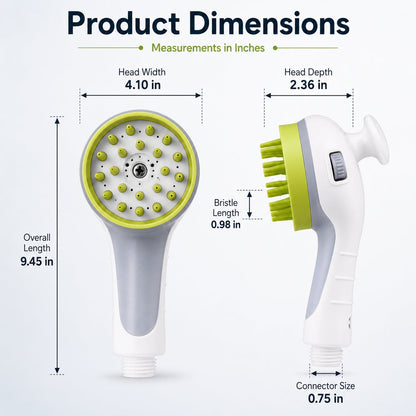 Ortekor 3-in-1 Pet Bathing Sprayer Brush for Dogs & Cats - Easier Indoor & Outdoor Washing